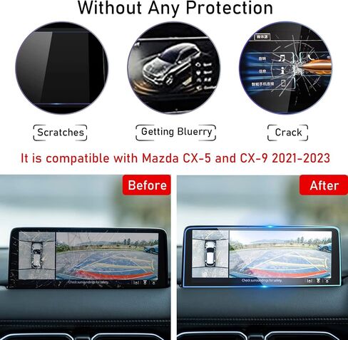 TTCR-II Compatible with Mazda CX-50 Screen Protector 2023 2024 2025 2026, for Mazda CX-50 Screen Protector Mazda CX-90 10.25-Inch, for 2024-2026 Mazda CX-90 Turbo Preferred/Turbo Select Touchscreen | for Mazda CX-50 Screen Protector Mazda CX-90 10.25-Inch in Kuwait