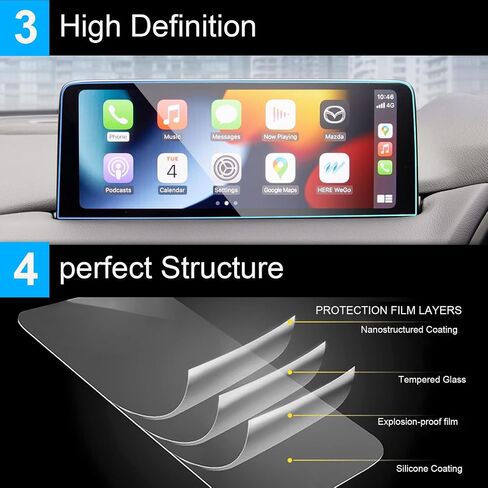 TTCR-II Compatible with Mazda CX-50 Screen Protector 2023 2024 2025 2026, for Mazda CX-50 Screen Protector Mazda CX-90 10.25-Inch, for 2024-2026 Mazda CX-90 Turbo Preferred/Turbo Select Touchscreen | for Mazda CX-50 Screen Protector Mazda CX-90 10.25-Inch in Kuwait