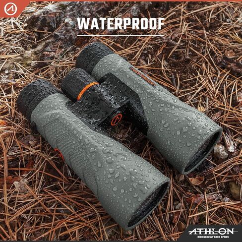 مناظير Athlon Optics 10x42 Argos G2 HD باللون الرمادي مع راحة العين للبالغين والأطفال، مناظير عالية الطاقة للصيد ومراقبة الطيور والمزيد in Kuwait