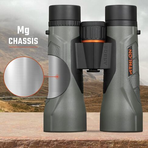 مناظير Athlon Optics 10x42 Argos G2 HD باللون الرمادي مع راحة العين للبالغين والأطفال، مناظير عالية الطاقة للصيد ومراقبة الطيور والمزيد in Kuwait