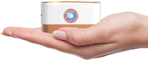AMOOWA Mini Projector with WiFi Bluetooth- Smart Portable, Built in Rechargeable Battery,360° Speaker, 1080P Support Wireless,DLP,4Hour Playtime , Connects to iPhone and Android Without HDMI interface in Saudi Arabia