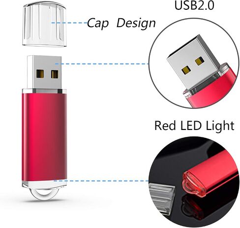 RAOYI 10 Pack 1GB 1G USB Flash Drive USB 2.0 Memory Stick Bulk Thumb Drive Pen Drive Blue in Kuwait