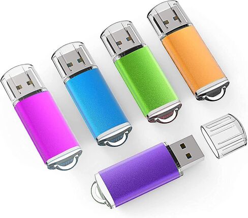 محرك أقراص فلاش K&ZZ 5 عبوات سعة 64 جيجابايت 64 جيجابايت محركات أقراص فلاش USB USB 2.0 محرك إبهام Gig Zip Drive Stick 64G فلاش ذاكرة فلاش محركات أقراص القفز للكمبيوتر المحمول، متعدد الألوان in Kuwait