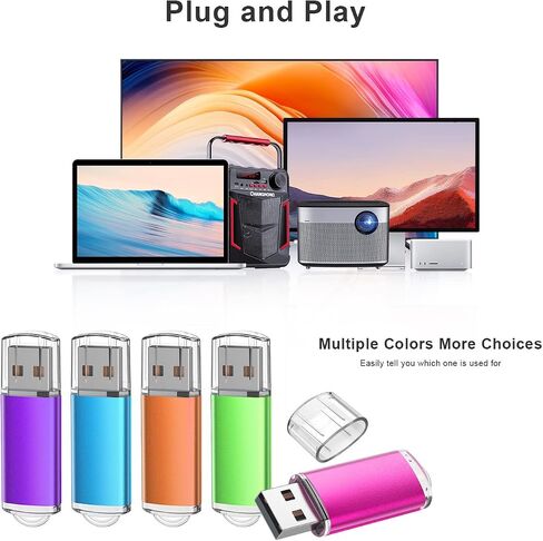 محرك أقراص فلاش K&ZZ 5 عبوات سعة 64 جيجابايت 64 جيجابايت محركات أقراص فلاش USB USB 2.0 محرك إبهام Gig Zip Drive Stick 64G فلاش ذاكرة فلاش محركات أقراص القفز للكمبيوتر المحمول، متعدد الألوان in Kuwait