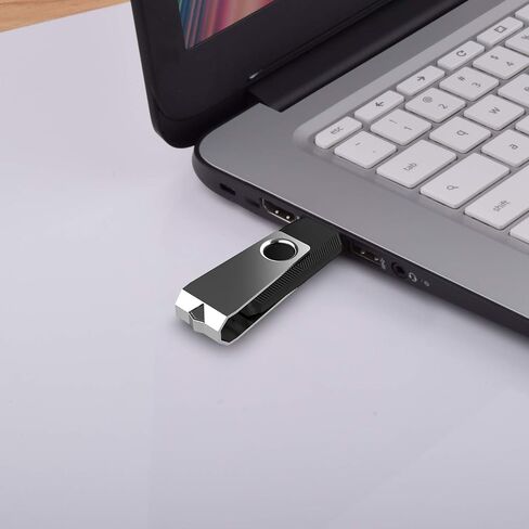 KEXIN 10 Pack USB Flash Drive - 64GB Thumb Drive with Swivel, Black (64GB, 10 Pack) in Kuwait