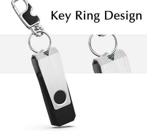 KEXIN 10 Pack USB Flash Drive - 64GB Thumb Drive with Swivel, Black (64GB, 10 Pack) in Kuwait
