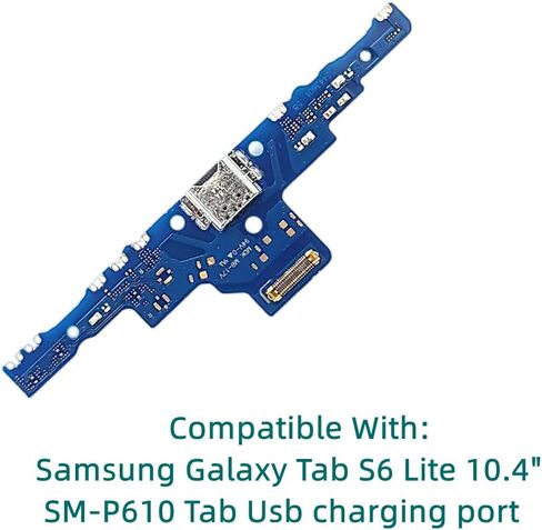 قطعة غيار لمنفذ شحن USB من Komsunma لجهاز Samsung Galaxy Tab S6 Lite 10.4 بوصة SM-P610 ومنفذ شحن سماعة الرأس ومنفذ استبدال الميكروفون بما في ذلك أدوات إصلاح in Kuwait