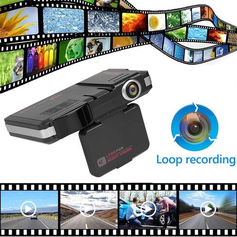 كاميرا داش 2.0 بوصة، 2 في 1 كاميرا DVR للسيارة، كاميرا لوحة القيادة، كاشف رادار صوتي، 1080 بيكسل، رؤية ليلية، مستشعر G، 16 جيجابايت in Saudi Arabia