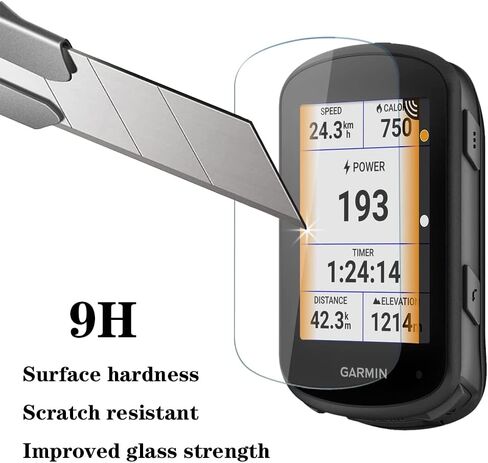 Screen Protector for Garmin Edge 840 Solar/Edge 540 GPS (3+1pack) and Silicone Case Cover,Tempered Glass Film Anti-Scratch High Definition Full Coverage in Kuwait