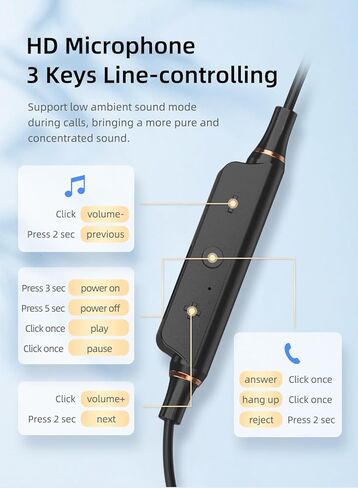 كابل سماعة بلوتوث KINBOOFI KBEAR BT5، كابل بديل بلوتوث مطور في شاشة الأذن، كابل سماعة رأس لاسلكي 2 دبوس لـ KZ ZST AS10 ZSR Truthear Hexa HOLA Zero (2PIN، أسود)... in Kuwait