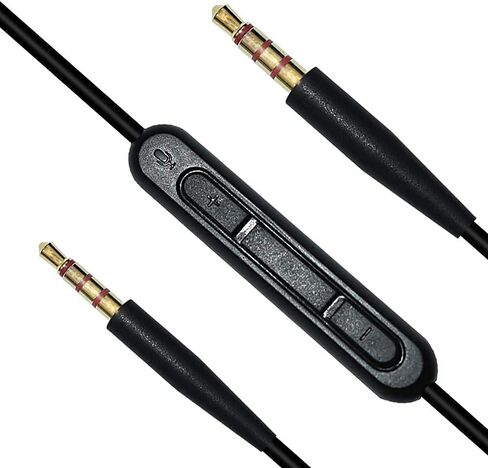 Replacement Audio Cable Extension Cord with Inline Mic Remote Control Compatible with Bose SoundTrue Soundlink Bose Quietcomfort 25 QC25 QC35 QC45 On-Ear 2 OE2 OE2i Headphones in Kuwait