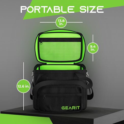 حقيبة حمل تسجيلات الفينيل من GearIT لألبومات LP مقاس 12 بوصة. تناسب 60 سجلًا لموسيقى DJ وتخزين الفينيل، وجيوب بسحاب وشبكية، وتتضمن حزام كتف in Kuwait