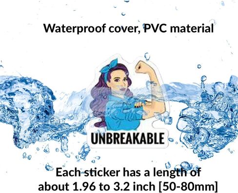 مجموعة ملصقات فيمينيست | 50 قطعة من ملصقات حقوق النساء من بلاستيك PVC المقاوم للماء للابتوب والخوذة والقبعات وزجاجات المياه والسيارة وتمكين النسوية هدايا للبنات والنساء in Kuwait