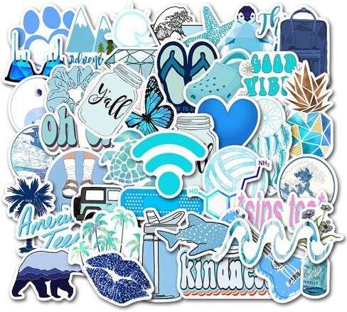 Space Stickers for Water Bottles, Cute Aesthetic Stickers Waterproof Vinyl Trendy Decals Colorful Laptop Computer Phone Stickers for Teens Kids Girls(50Pcs,Space) in Saudi Arabia