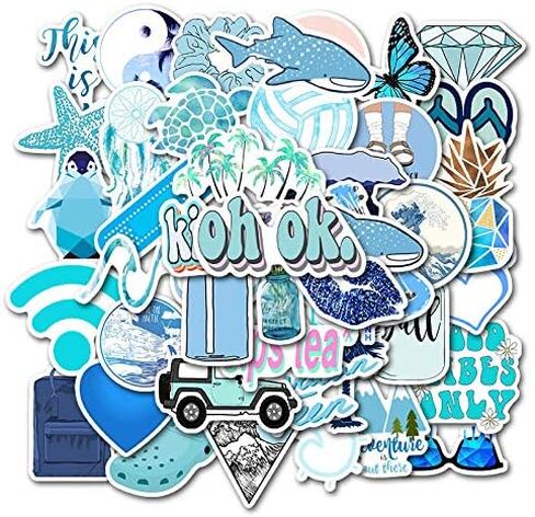 Space Stickers for Water Bottles, Cute Aesthetic Stickers Waterproof Vinyl Trendy Decals Colorful Laptop Computer Phone Stickers for Teens Kids Girls(50Pcs,Space) in Saudi Arabia
