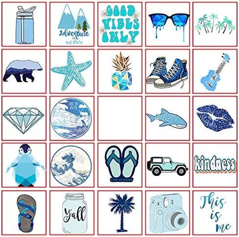 Space Stickers for Water Bottles, Cute Aesthetic Stickers Waterproof Vinyl Trendy Decals Colorful Laptop Computer Phone Stickers for Teens Kids Girls(50Pcs,Space) in Saudi Arabia