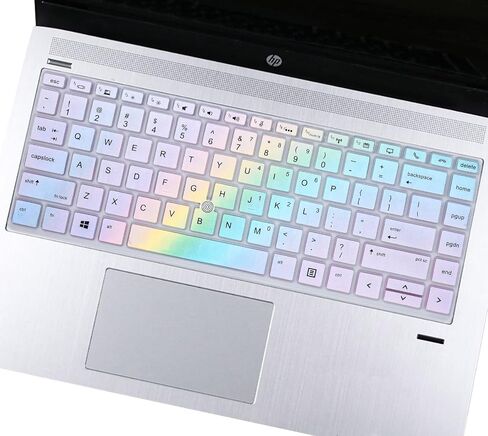 غطاء لوحة المفاتيح لجهاز HP Elitebook 840 G5 G6 14 بوصة، HP Elitebook 745 G5 G6 14 بوصة وHP ZBook 14U G5 ملحقات حماية غطاء لوحة المفاتيح، قوس قزح ملون (لا يناسب EliteBook 840 845 G7 G8) in Kuwait