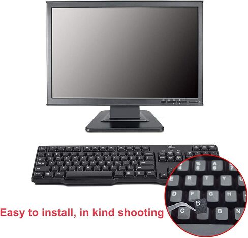 2 Pack Farsi Keyboard Stickers,Persian Keyboard Stickers,Persian Farsi English Keyboard Replacement Sticker with Black Background and White Big Lettering for Computer Notebook Laptop Desktop Keyboards in Saudi Arabia