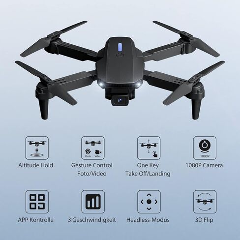 Hilldow Mini Drone للأطفال البالغين مع كاميرا HD 1080P، قابلة للطي FPV Live Video RC WiFi Quadcopter بدون طيار ارتفاع التدفق البصري هدايا للمبتدئين الأولاد والبنات مع وضع مقطوعة الرأس، تقلب ثلاثية الأبعاد in Kuwait