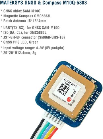 بوصلة مغناطيسية ام 10Q-5883 جي ان اس اس ام ام-M10Q QMC5883L من ماتيك لسباق الطائرات بدون طيار بجهاز تحكم عن بعد من منظور الشخص الاول in Kuwait