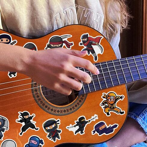 102 PCS Cute Ninja Stickers Pack| Cartoon Aesthetic Decals, Vinyl Waterproof Stickers for Laptop,Guitar,Motorcycle,Bike,Skateboard,Luggage,Phone,Hydro Flask, Gift for Kids Teen Birthday Party in Saudi Arabia