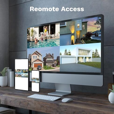 نظام أمان سلكي Lifoarey 1080P، DVR 8CH مع 1 تيرابايت HDD و4 قطع 1080P كاميرا أمان خارجية، رؤية ليلية ملونة، تسجيل 24/7، كشف الحركة، الوصول عن بعد لمراقبة أمن المنزل in Kuwait