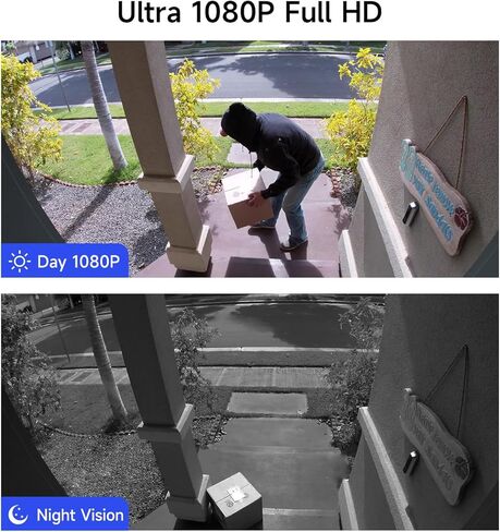 XVIM 8CH 1080P Wired Security Camera System with 64G Micro SD Extended Video Recording, 4pcs HD Outdoor Home Surveillance Cameras Night Vision Remote Access Motion Alert in Kuwait