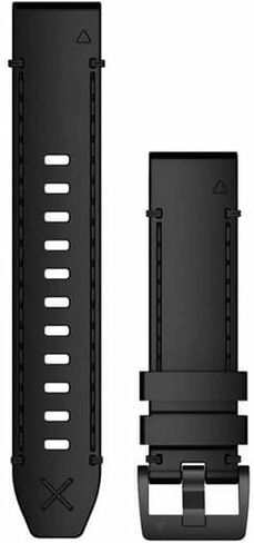 Garmin QuickFit® 22 Watch Bands - Genuine Horween® Leather Strap – Black in Saudi Arabia