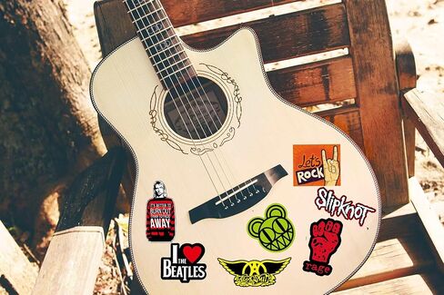 100 قطعة من ملصقات فرقة الروك، ملصقات موسيقى الروك آند رول، ملصقات موسيقى كلاسيكية لزجاجات مياه الجيتار والكمبيوتر المحمول والهاتف وأمتعة لوح التزلج، للمراهقين والأولاد والبنات والبالغين in Kuwait