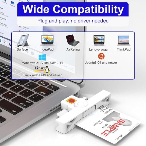 قارئ USB صغير قابل للطي ذكي CAC، USB DOD Military USB وصول مشترك CAC قارئ البطاقة الذكية وقارئ بطاقة PIV/ID CAC، قارئ بطاقة الائتمان متوافق مع نظام التشغيل Windows، Linux in Kuwait