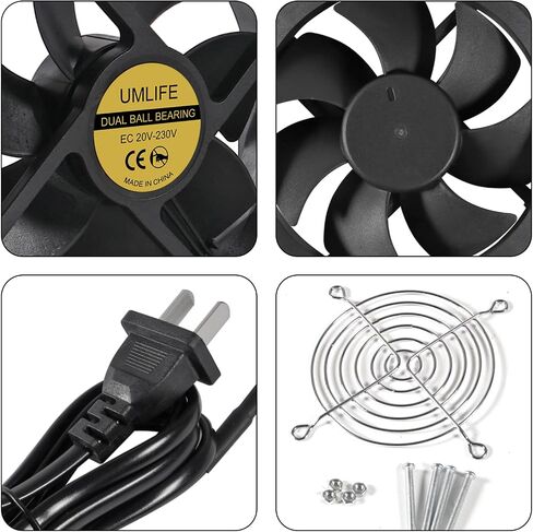 UMLIFE 2PACK 6025 مروحة EC مروحة تبريد بدون فرشاة AC 110V 115V 120V 220V 240V محوري مروحة كروية 60 مم × 25 مم in Kuwait