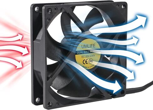 UMLIFE 2PACK 6025 مروحة EC مروحة تبريد بدون فرشاة AC 110V 115V 120V 220V 240V محوري مروحة كروية 60 مم × 25 مم in Kuwait