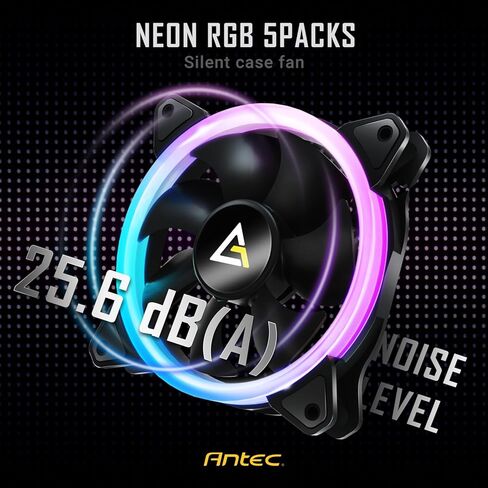 مراوح Antec RGB، مراوح الكمبيوتر الشخصي، مراوح RGB مقاس 120 مم، 3 مجموعات من مراوح الهيكل مقاس 120 مم، مراوح الحالة، مراوح RGB ذات 3 سنون 5 فولت مع وحدة تحكم، مزامنة MOBO مع 5 فولت 3 سنون، مراوح RGB من سلسلة نيون in Kuwait
