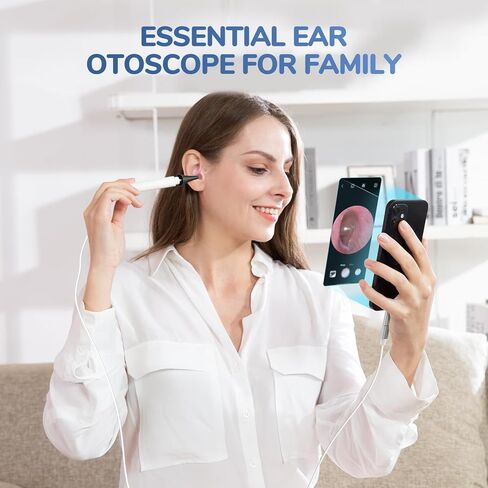 ScopeAround Otoscope for iPhone, 3.9mm Ultra-Thin Ear Camera with 6 LED Lights, Ear Scope with Ear Wax Removal Tool Camera,USB Ear Cleaning Camera Compatible with iPhone/Android (No WiFi Needed) in Kuwait