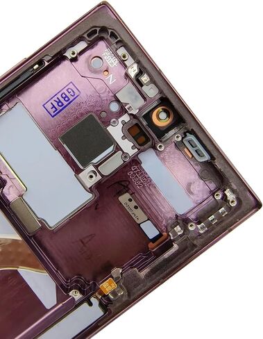 شاشة R RONPHONE لهاتف Samsung Galaxy S22 Ultra LCD مع إطار شاشة LCD أصلية محول رقمي شاشة تعمل باللمس (عنابي) in Kuwait