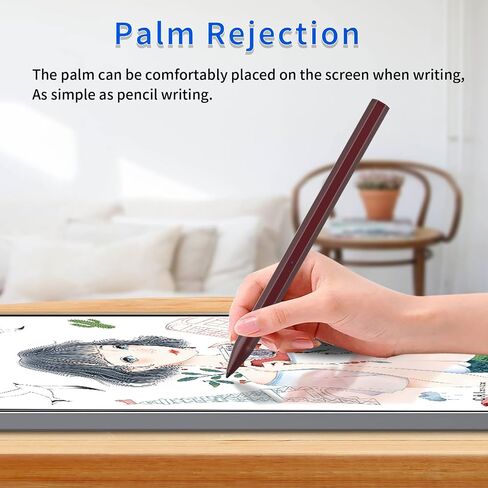 Stylus Pen for HP Envy X360 Pavilion X360 Specter X360 Spectre X2 Envy X2 Rechargeable MPP 2.0 Tilt Active Pen with 4096 Pressure Sensitivity, Palm Rejection, Magnetic Attachment Function, Black in Kuwait