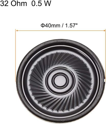 uxcell 0.5 W 32 Ohm DIY Magnetic Speaker 40mm Round-Shape Replacement Loudspeaker for DVD/EVD 8pcs in Saudi Arabia