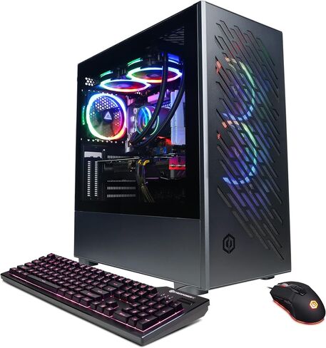 كمبيوتر ألعاب CyberpowerPC Gamer Xtreme VR، Intel Core i7-14700KF 3.4 جيجا هرتز، GeForce RTX 4070 Ti 12 جيجا، 32 جيجا DDR5، 2 تيرابايت NVMe SSD، WiFi جاهز ونظام التشغيل Windows 11 Home (GXiVR8680A2) in Saudi Arabia