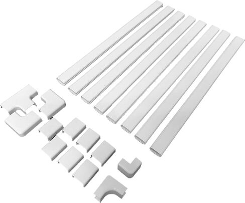 Legrand Wiremold Cordmate II 128 Inch 20 Piece Cord Cover Kit White | Cord Hider, On Wall, Self Adhesive, Hide up to 3 Cords, Cut to Size, Customizable, Cable Concealer, Sustainable Packaging in Kuwait