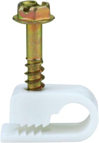 Skywalker Flexible Single Cable Screw Clips (Pack of 100 / White) in Saudi Arabia
