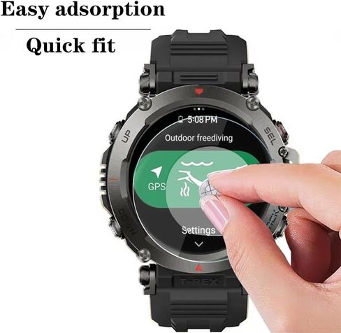 XIN HUA Watch Screen Protector (3+1Pack) Compatible for Amazfit Rex Ultra, Tempered Glass Film Anti-Scratch High Definition Full Coverage and Soft TPU Protective Case in Kuwait