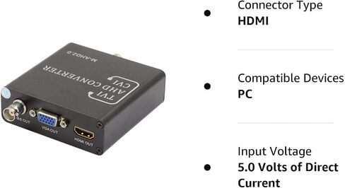 Buy it Now BNC AHD TVI CVI CVBS to HDMI VGA CVBS PAL NTSC Coaxial Video Converter AHD TVI 5MP CVI 2MP for Analog CCTV IP Camera DVR XVR IR LED 720P 1080P in Saudi Arabia
