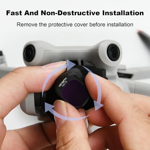 مجموعة فلاتر YETEETH ND لـ DJI Mini 4 Pro، 4 عبوات - (ND8، ND16، ND32، ND64) متوافقة مع ملحقات الطائرة بدون طيار DJI Mini 4 Pro in Kuwait