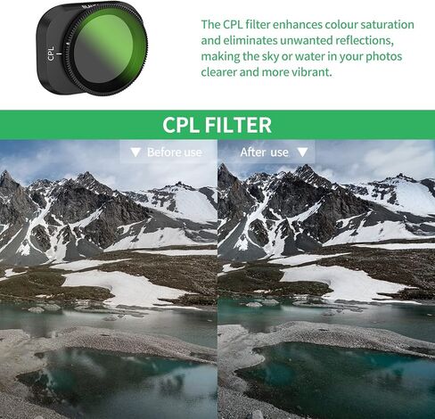 مجموعة مرشحات BLAUEOCHI ND CPL لـ DJI Mini 3/Mini 3 Pro، زجاج بصري عالي الدقة بطلاء متعدد النانو، إطار من سبائك الألومنيوم - CPL ND16 ND32 ND64 ND128 ND1000، مرشح عدسة الكاميرا DJI Mini 3 لأشعة الشمس الساطعة in Kuwait