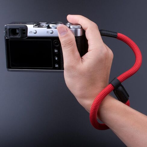 Adjustable Camera Wrist Strap, Rope Camera Strap Wrist | for DSLR SLR Mirrorless Cameras Hand Strap Red in Saudi Arabia