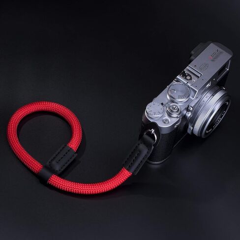 Adjustable Camera Wrist Strap, Rope Camera Strap Wrist | for DSLR SLR Mirrorless Cameras Hand Strap Red in Saudi Arabia