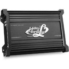 Mono-Block Mosfet Amplifier - 2 Ohm Stable, Heritage Series Car Audio Amplifier, Class “AB" High-Current Dual Discrete Drive Stages, 5 Way Protections with Bass Boost Circuitry - HTG158 in Saudi Arabia