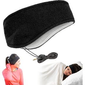 سماعات نوم CozyPhones - سماعات رأس فوق الأذن من شبكة سلكية رفيعة للغاية للنوم الجانبي، والتأمل، والجري، والكمبيوتر المحمول، والهاتف - أرجواني ليكرا