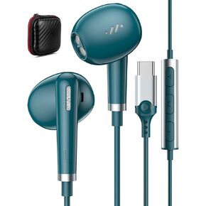USB C Earbuds Wired HiFi Stereo Type C Headphones for Samsung Galaxy S23 FE S22 S21 Ultra iPhone 15 Pro Max Bass Earphone for Galaxy A54 A53 5G Noise Canceling Corded Headset for Pixel 8 Pro 7 7A 6A