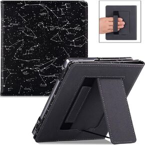 Stand Case for Kindle Oasis (9th Generation 2017 Release and 10th Generation 2019 Release) - PU Leather Folio Sleeve Cover with Hand Strap and Auto Sleep/Wake (Starry Sky) in Kuwait